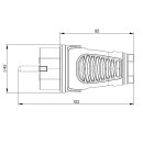 Verlängerungskabel 230V/16A IP54 PUR H07BQ-F 3x2,5 mm² mit Vollgummi ST/KU KD 5m