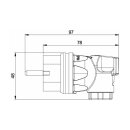 Anschlusskabel 230V/16A IP44 PUR H07BQ-F 3x2,5 mm² mit Vollgummi Winkel-Stecker/freies Ende 5m