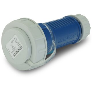 Kupplung SCHUKO 230V/16A IP68 druckwasserdicht blau/grau - Mennekes