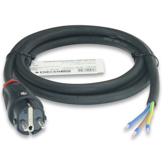 Anschlussleitung Kabel 3x1,5mm² H07RN-F 5m mit Schuko Aderendhülsen Stecker 