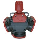 CEE-Adapterkabel 400V/16A IP44 PVC K35 AT-N07V3V3-F 5x1,5 mm² gelb mit CEE 5p ST/3-Wege SK-KU KD TT 2m