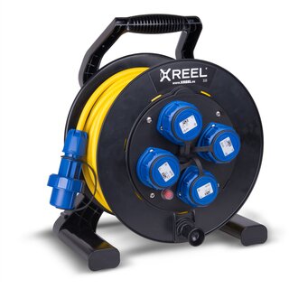Kabeltrommel XREEL 230V/16A K2 IP68 PVC K35 AT-N07V3V3-F 3x2,5mm² gelb druckwasserdicht 25m