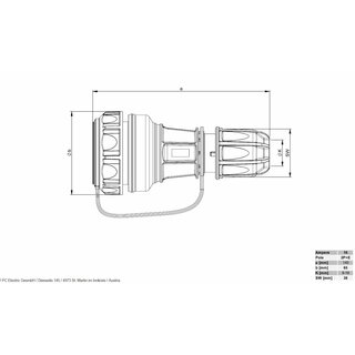 Stecker & Kupplung - Set SK 230V/16A IP68 druckwasserdicht  - PCE
