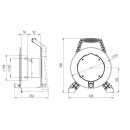 Kabeltrommel XREEL 230V/16A K2 IP54 PUR H07BQ-F 3x2,5mm² orange 40m
