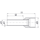 Aderendhülsen isoliert ArtNr. 476/18 L=18mm 10 mm²  rot - Zoller+Fröhlich (ZF)