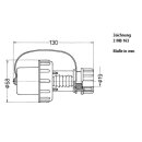 Anschlusskabel 230V/16A IP68 Gummi H07RN-F 3x2,5 mm² mit MENNEKES Stecker/freies Ende - druckwasserdicht 5m