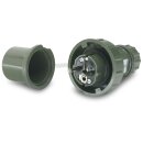 Anschlusskabel 230V/16A IP68 Gummi H07RN-F 3x2,5 mm² mit MENNEKES Stecker bronzegrün TM/freies Ende - druckwasserdicht 2m