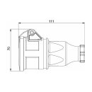 Verlängerungskabel 230V/16A IP44 PVC K35 AT-N07V3V3-F 3x2,5 mm² gelb mit Gummi ST/KU KD 25m