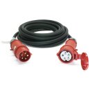 CEE-Verlängerungskabel 400V/32A IP44 Gummi H07RN-F 5x6 mm² mit ST/KU 5-polig Phasenwender 5m