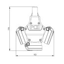 Verlängerungskabel 230V/16A IP44 Gummi H07RN-F 3x1,5 mm² mit Vollgummi ST/3-Wege KU KD 10m