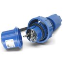 Stecker SCHUKO 230V/16A IP68 druckwasserdicht blau/grau - Mennekes